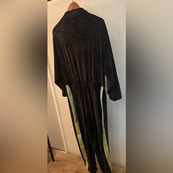 KILO BRAVA Black Velour Jumpsuit w/Stripes Down Sleeves & Legs sz. XXXL - Picture 7 of 9